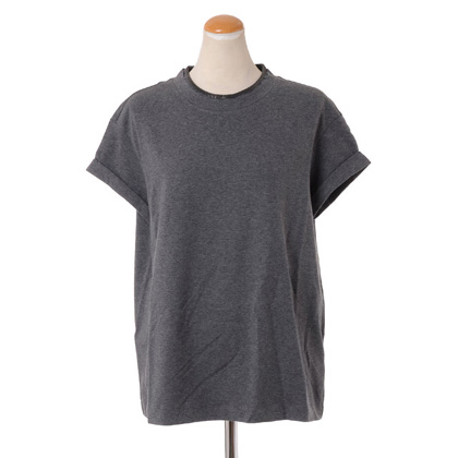 ブルネロクチネリ (Brunello Cucinelli) 半袖Tシャツ コットンジャージー チャコールグレー