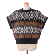 ブルネロクチネリ (Brunello Cucinelli) ノルディックジャカードセーター カシミヤミックス グレー