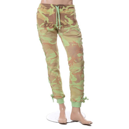 フェイスコネクション (Faith Connexion) Camo Laced Jogg レースジョガーパンツ グリーン 30% OFF