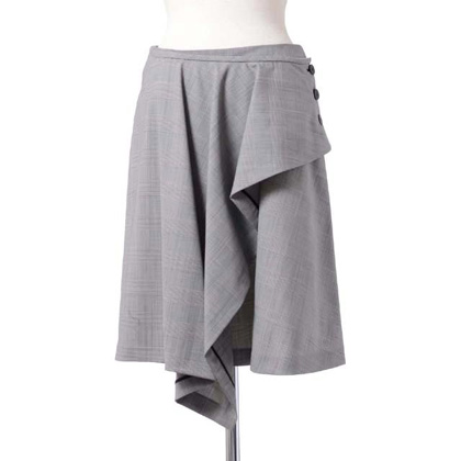 アントニオマラス (ANTONIO MARRAS) フレアースカート ウールストレッチ グレンチェック