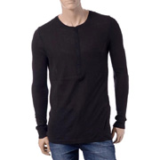 ブラックデニム (blkdnm) ヘンリーネックTシャツ ブラック 40% OFF