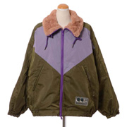 インポートブランド ウーフウェア OOFWEAR ボアショートジャケット エコポリエステル カーキパープル