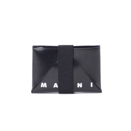 マルニ (Marni) カードケース PVC ブラックロイヤルブルー