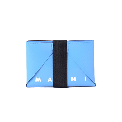 マルニ (Marni) カードケース PVC スカイブルーブラウン