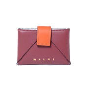 マルニ (Marni) バイカラー名刺入れ カードケース レッドブラウンオレンジブラウン