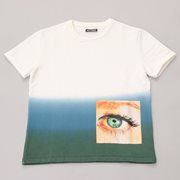 ラフシモンズ トレーナー生地Tシャツ アイプリント