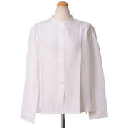 クリストフルメール (CHRISTOPHE LEMAIRE) スタンド衿ブラウス シルク ホワイト 30% OFF