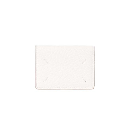 メゾン マルジェラ (Maison Margiela) 三つ折りミニ財布 グレインカーフレザー ホワイト