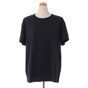 メゾン マルジェラ (Maison Margiela) ロゴ入りカットソー コットンジャージー ブラック