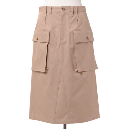 メゾン マルジェラ (Maison Margiela) ポケット付スカート コットン ベージュ