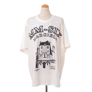 エムエムシックス メゾンマルジェラ (MM6 MAISON MARGIELA) アートワークロゴTシャツ コットンジャージー オフホワイト