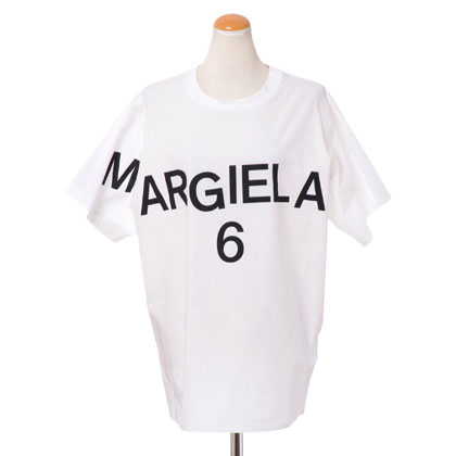エムエムシックス メゾンマルジェラ (MM6 MAISON MARGIELA) 丸襟半袖シャツ コットン ホワイト