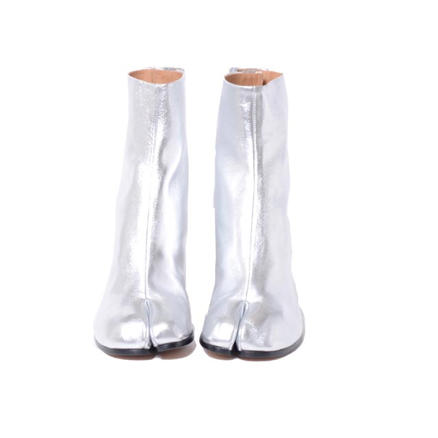 メゾン マルジェラ (Maison Margiela) レザータビブーツ 羊革 シルバー