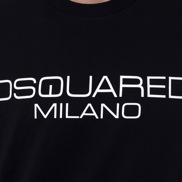 ディースクエアード (Dsquared2) ブランドロゴTシャツ コットン ブラック