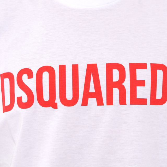 ディースクエアード (Dsquared2) ロゴTシャツ コットン ホワイト 30% OFF