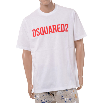 ディースクエアード (Dsquared2) ロゴTシャツ コットン ホワイト 30% OFF