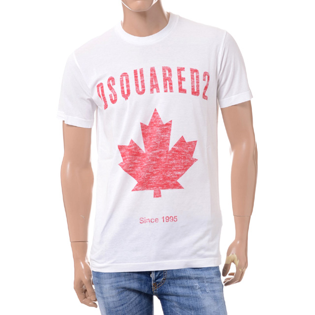 ディースクエアード (Dsquared2) ブランドロゴ・カエデプリントTシャツ ...