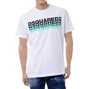 ディースクエアード (Dsquared2) マルチロゴTシャツ ホワイト