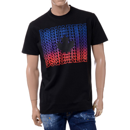 ディースクエアード (Dsquared2) D2ステンシルプリントTシャツ ブラック