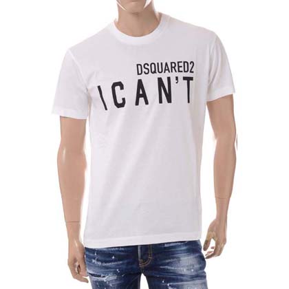 ディースクエアード (Dsquared2) ロゴTシャツ コットン ホワイト