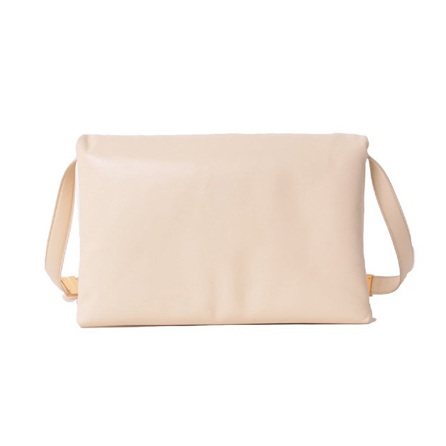 MARNI LEATHER CLUTCH BAG PINK BEIGE