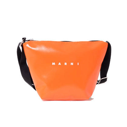 マルニ (Marni) ショルダーバッグ PVC オレンジブラック