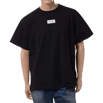 エムエムシックス メゾンマルジェラ (MM6 MAISON MARGIELA) Tシャツ コットン ブラック