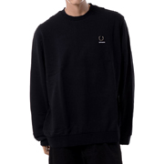 ラフシモンズ (RAF SIMONS) フレッドペリー FRED PERRY デストロイドクルーネックスウェット コットン ブラック 30% OFF