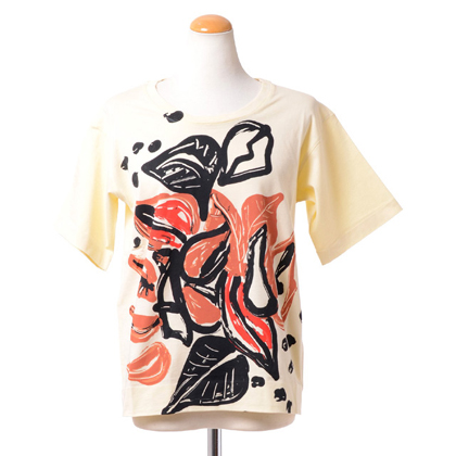 マルニ (Marni) JUNGLEプリントカットソーTシャツ コットンジャージー クリーム