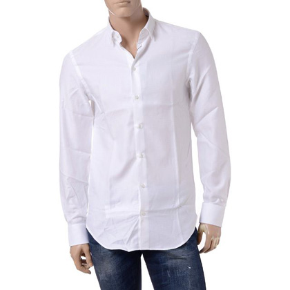 エンポリオアルマーニ (EMPORIO ARMANI) スリムフィットシャツ コットン ホワイト 30% OFF