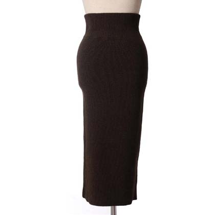 クリストフルメール (CHRISTOPHE LEMAIRE) チューブニットスカート ウール カーキ 30% OFF