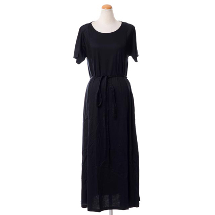 ルメール (LEMAIRE) 半袖カットソーワンピース コットンジャージー ブラック 30% OFF