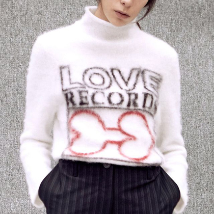 アールト (AALTO) LOVEインターシャセーター モヘアウール ホワイト 30% OFF
