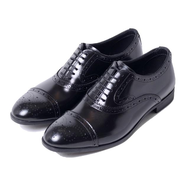 エンポリオアルマーニ (EMPORIO ARMANI) レザーシューズ 革靴 ブラック 